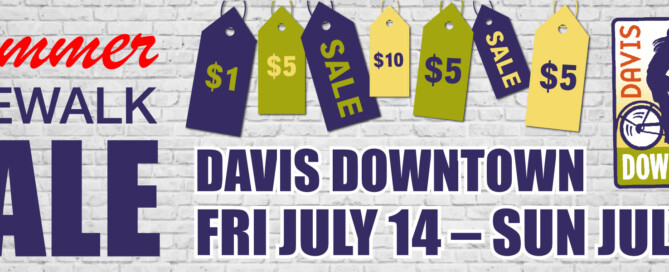 Davis Downtown 2023 Sidewalk Sale Banner